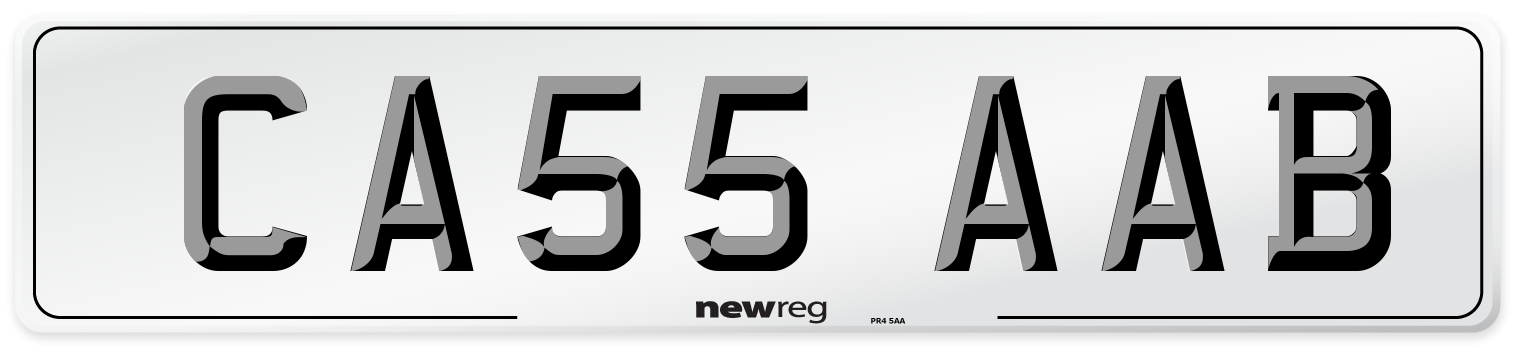 CA55 AAB Number Plate from New Reg